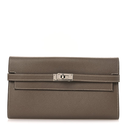 Hermes Epsom Kelly Longue Wallet Etoupe 1 of 14