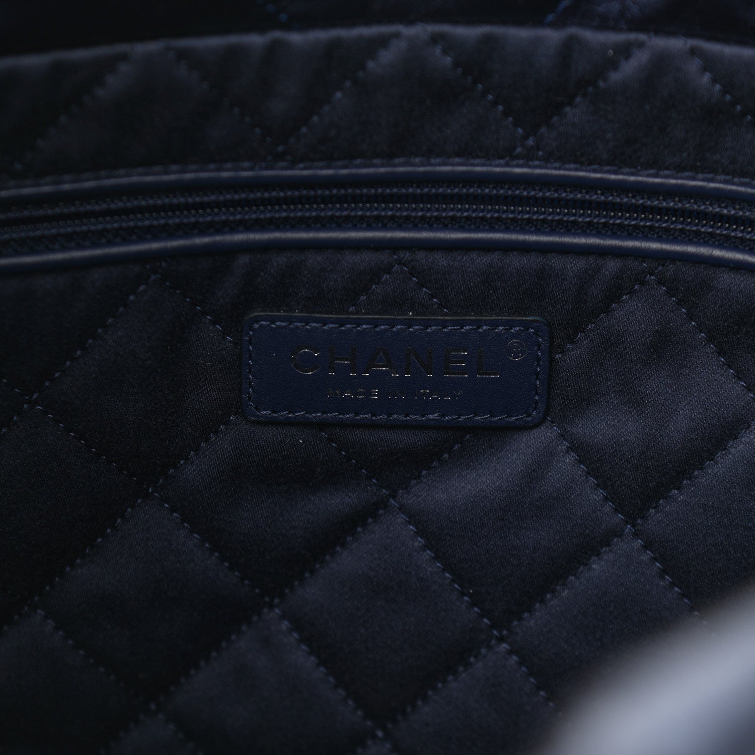 Chanel Metallic Calfskin Quilted Small Chanel 22 Navy Blue 7 of 11
