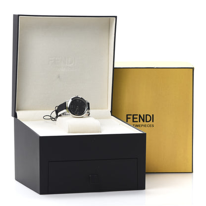Fendi Stainless Steel Calfskin 38mm Selleria Two Tone Quartz Watch Grey 6 of 6