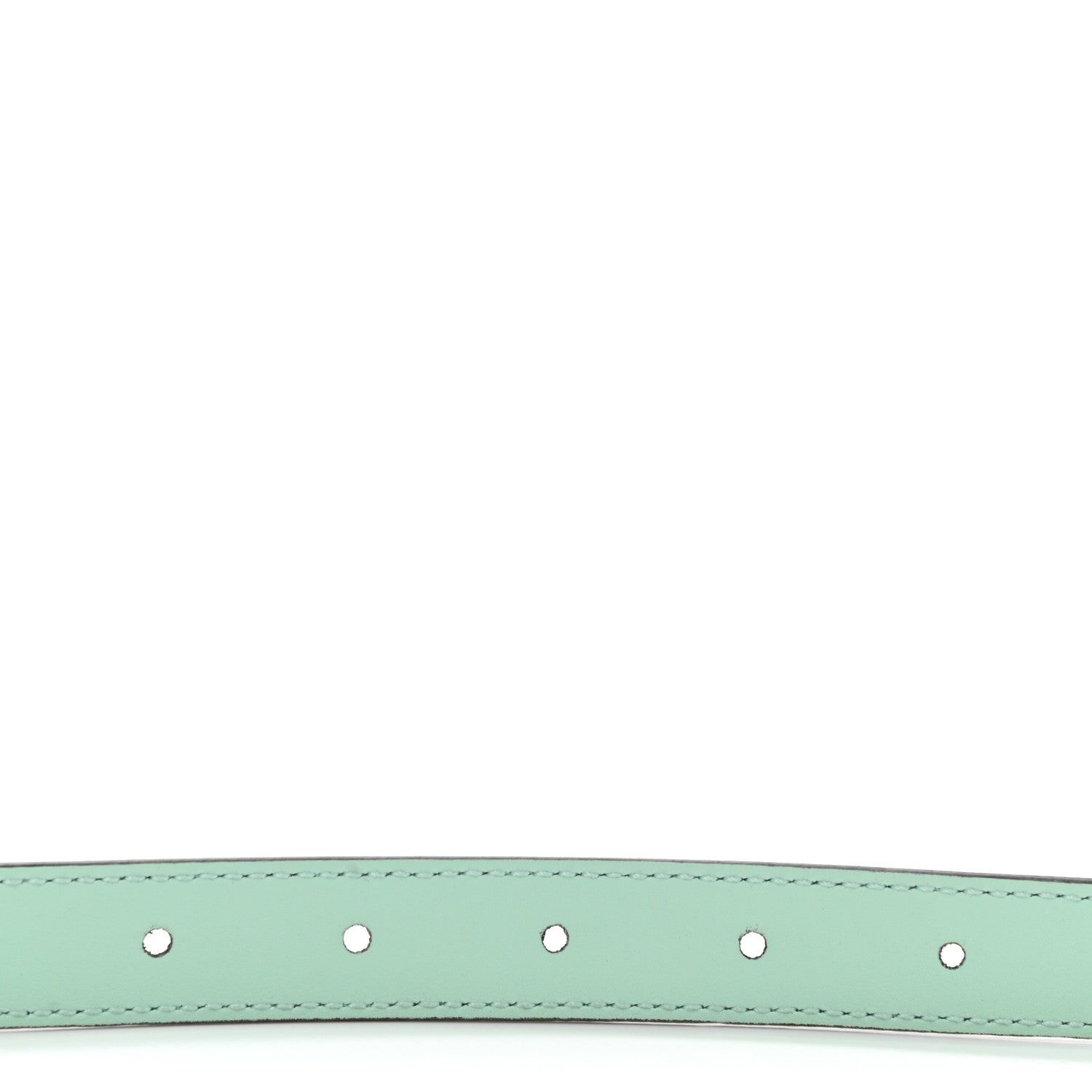 Gucci Moon Calfskin Palladium Double G 20mm Belt 80 32 Water Green 5 of 5