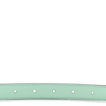 Gucci Moon Calfskin Palladium Double G 20mm Belt 80 32 Water Green 5 of 5