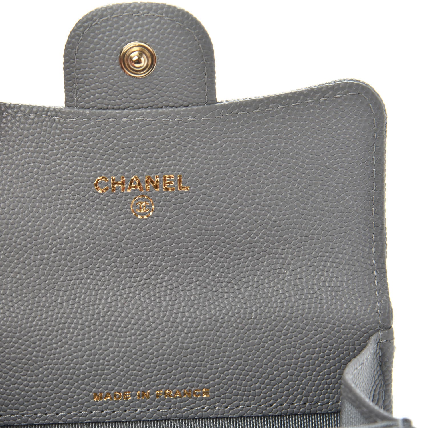 Chanel Caviar Quilted Flap Card Holder Wallet Dark Grey 13 of 18