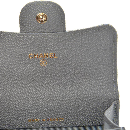 Chanel Caviar Quilted Flap Card Holder Wallet Dark Grey 13 of 18