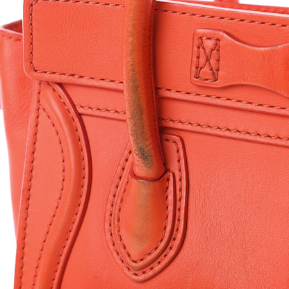 Celine Smooth Calfskin Nano Luggage Fluo Orange 10 of 13
