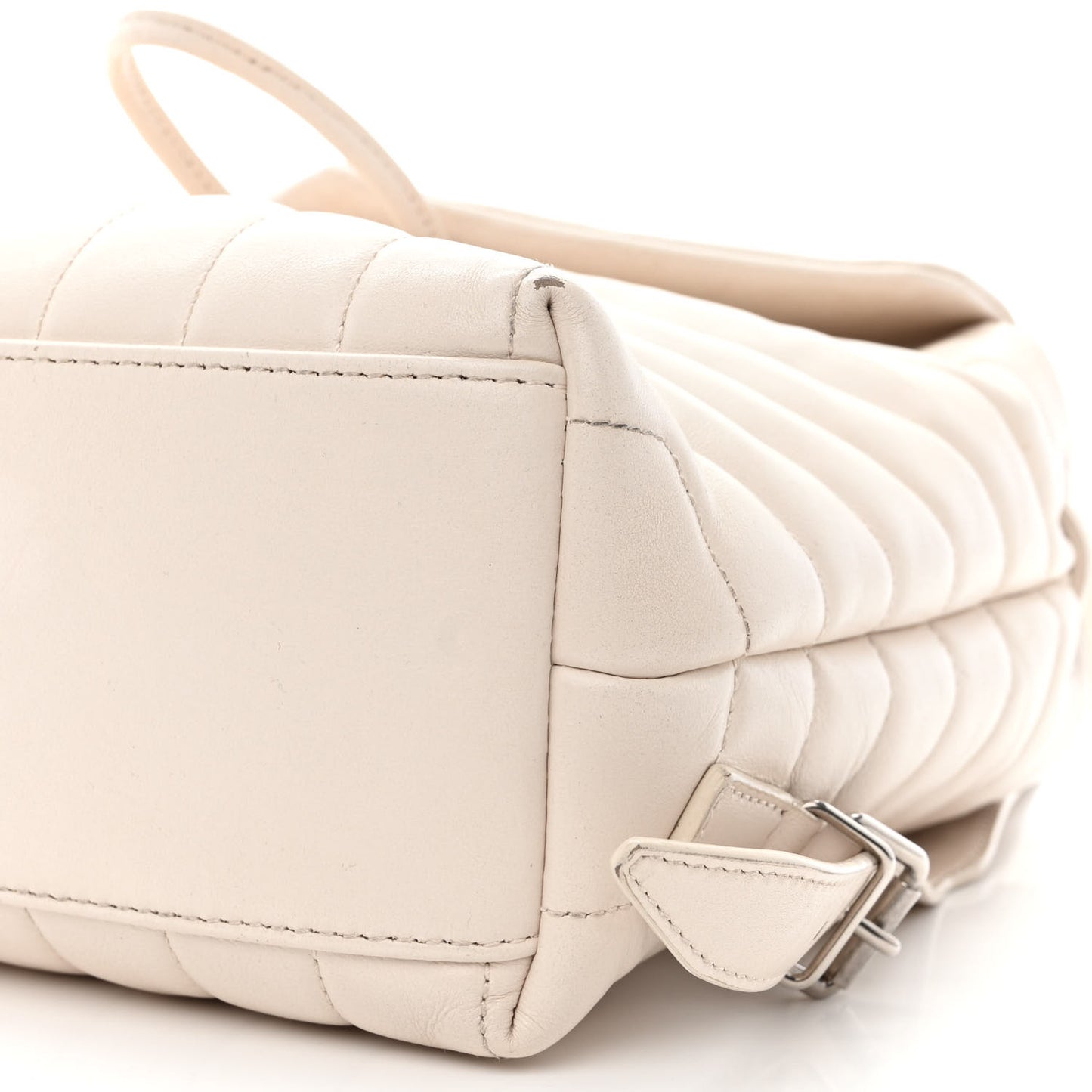 Calfskin Y Quilted Monogram Small Loulou Backpack Cream Souffle
