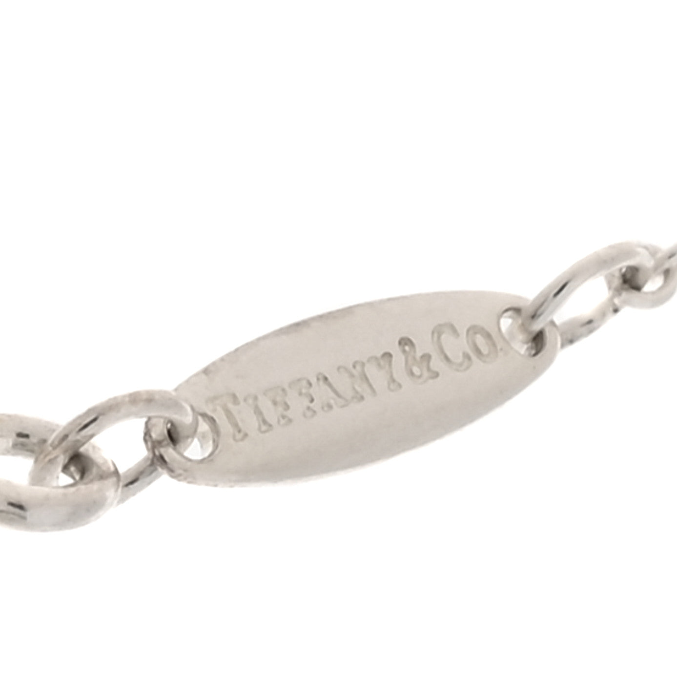 Tiffany Sterling Silver Diamond .07ct Elsa Peretti Diamonds by the Yard Pendant Necklace 6 of 7