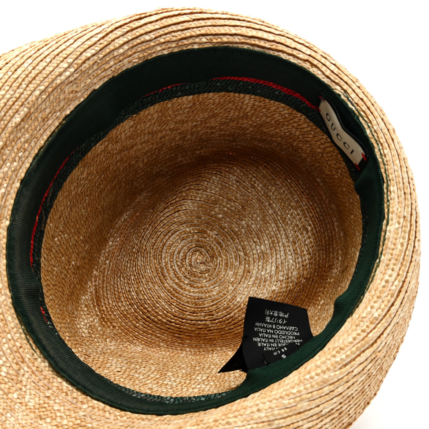 Gucci Abaca Straw Web Fedora Hat S 6 of 7
