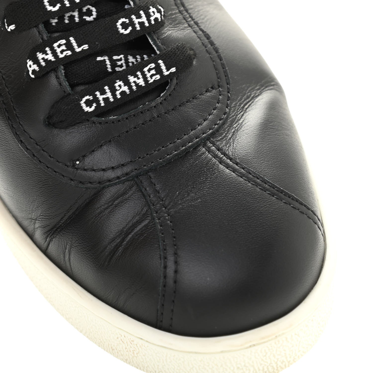 Chanel Calfskin CC Womens Sneakers 40 Black 16 of 17