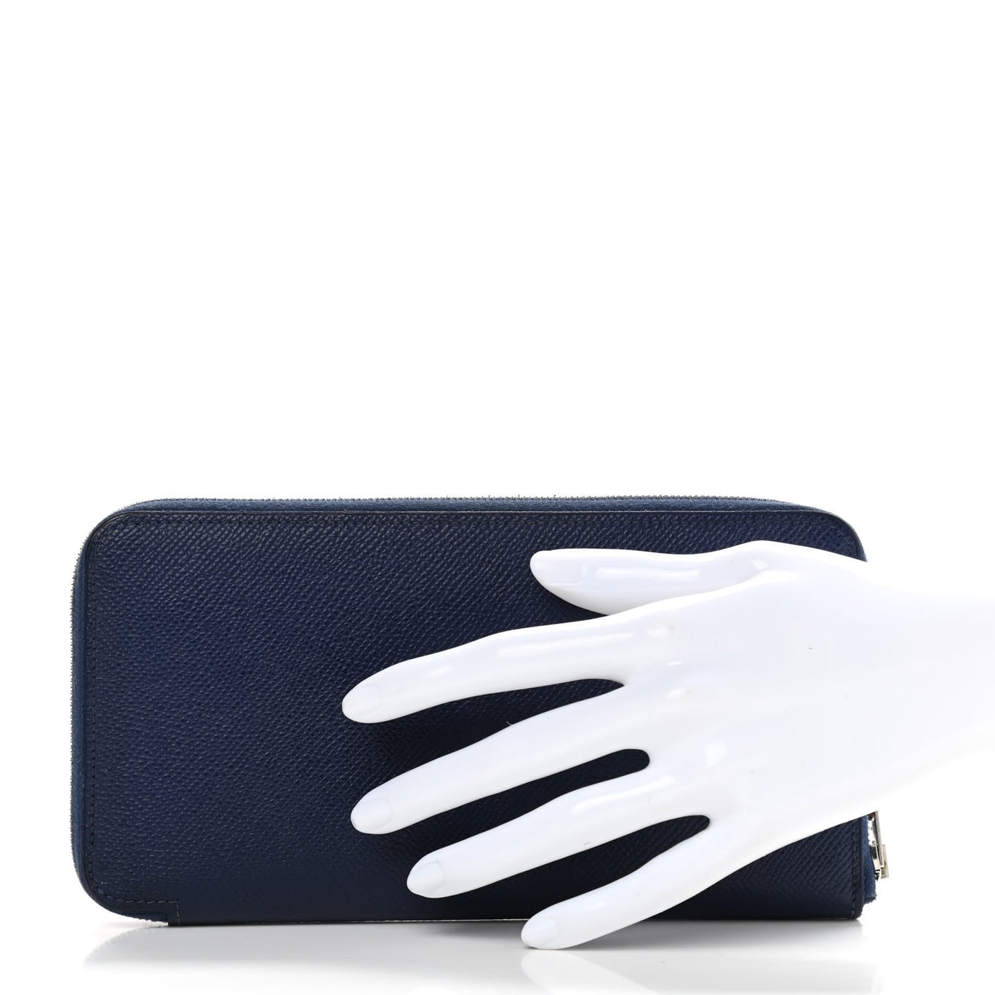 Epsom Silk'In Wallet Bleu Saphir Fauve Lime