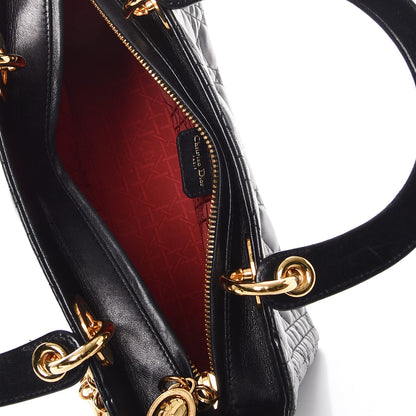 Christian Dior Lambskin Cannage Medium Lady Dior Black 5 of 14