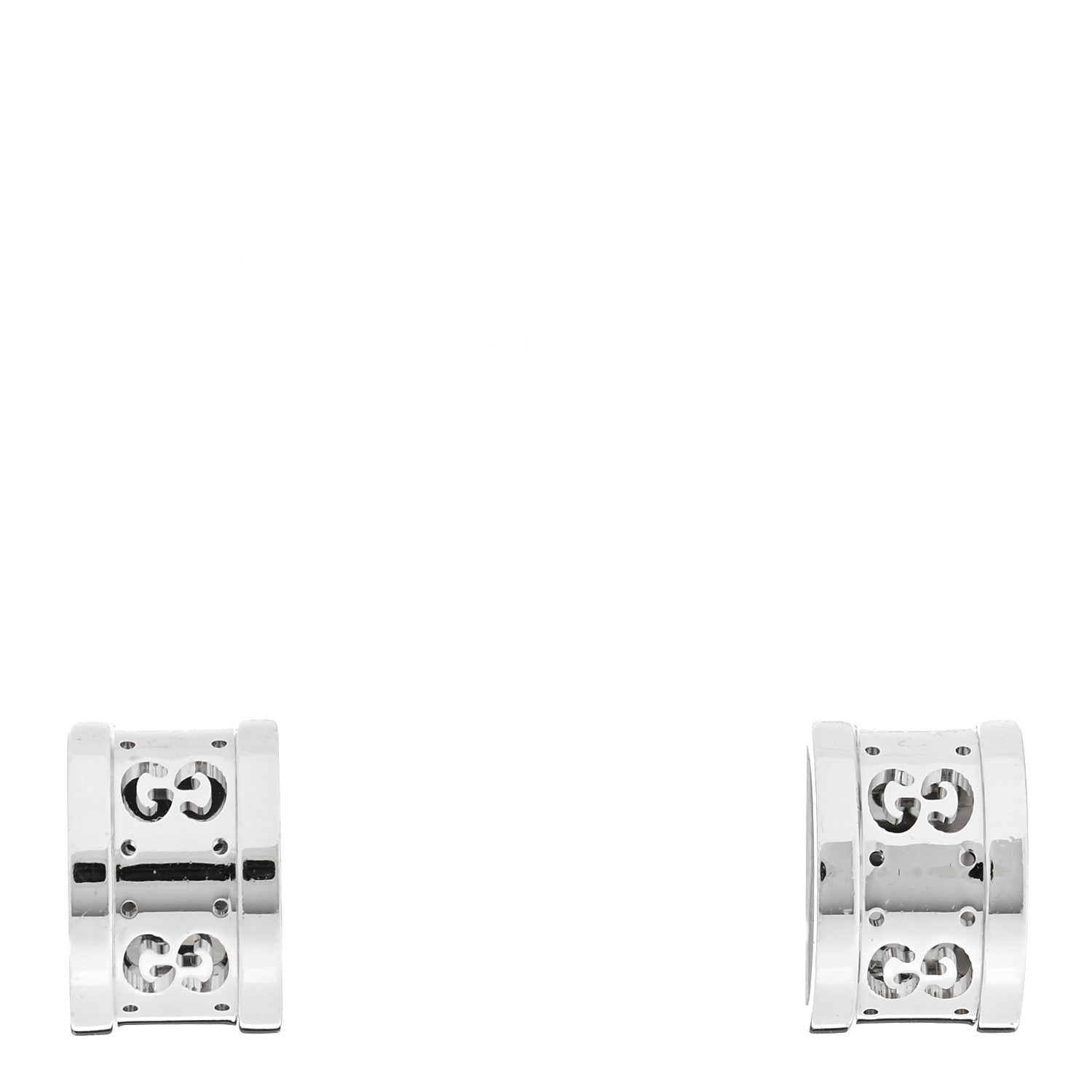 Gucci 18K White Gold Icon Twirl Earrings 1 of 5