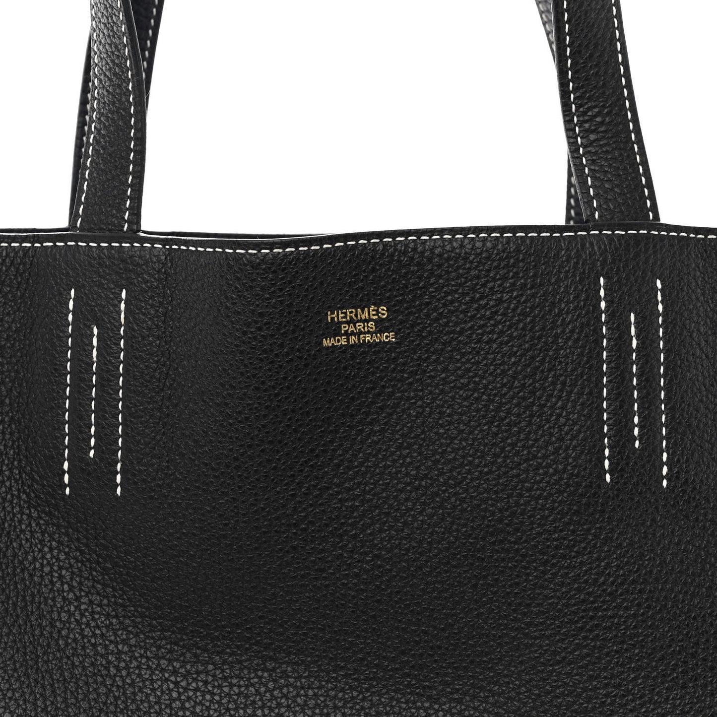 Taurillon Clemence Double Sens 30 Reversible Tote Bleu Nuit Black