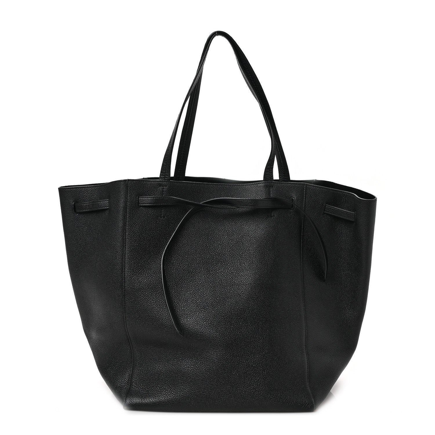Celine Soft Grained Calfskin Medium Belt Cabas Phantom Black 1 of 9