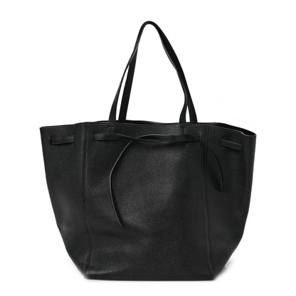 Celine Soft Grained Calfskin Medium Belt Cabas Phantom Black 1 of 9