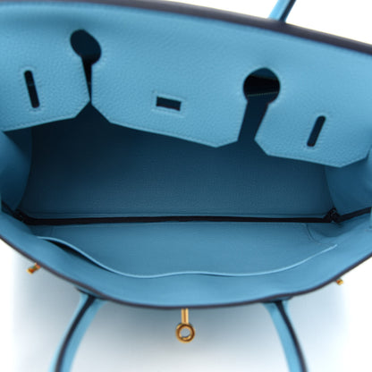 Hermes Togo Birkin 30 Blue Du Nord 5 of 10