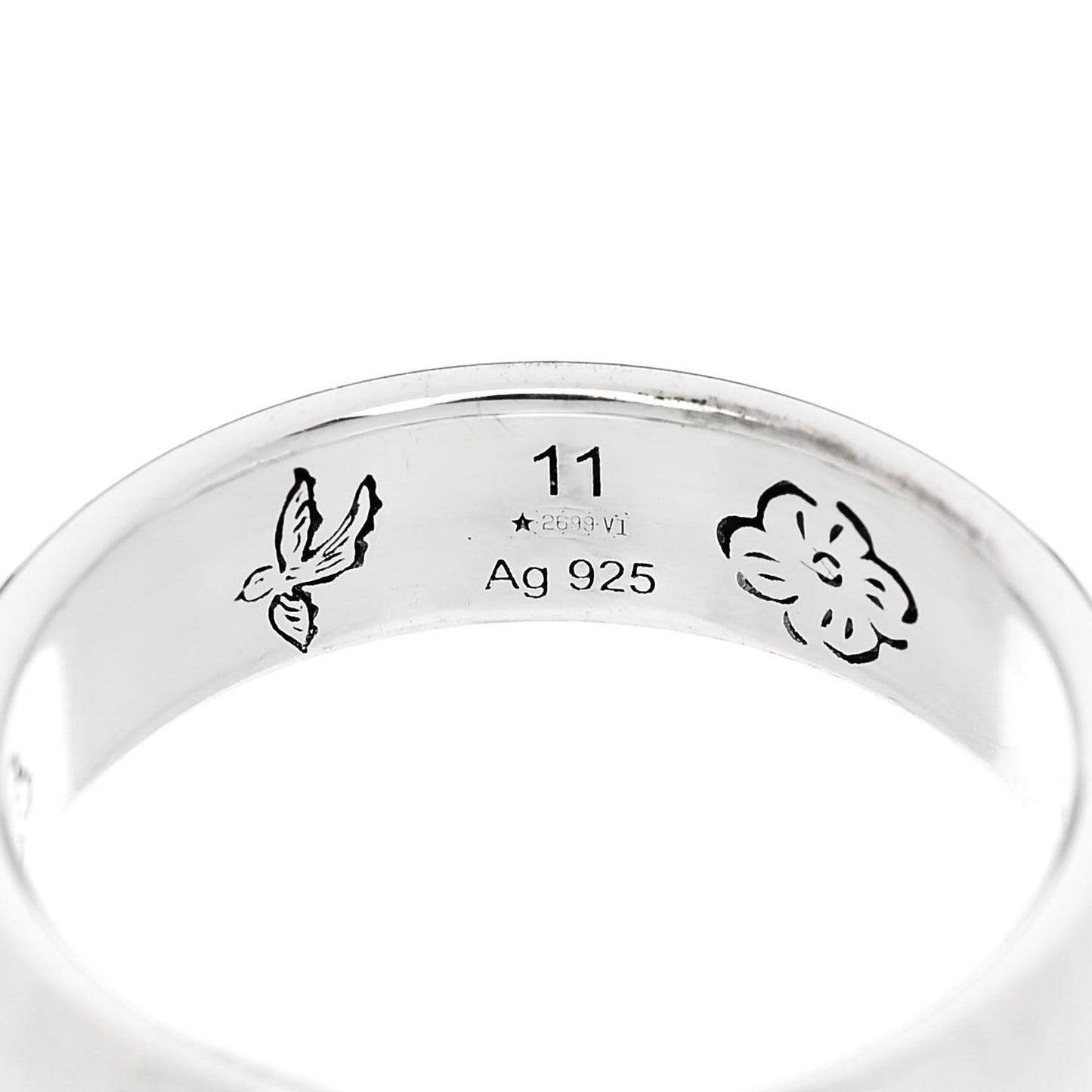Sterling Silver Blind for Love Band Ring 50 5.5