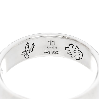 Gucci Sterling Silver Blind for Love Band Ring 50 5.5 5 of 5