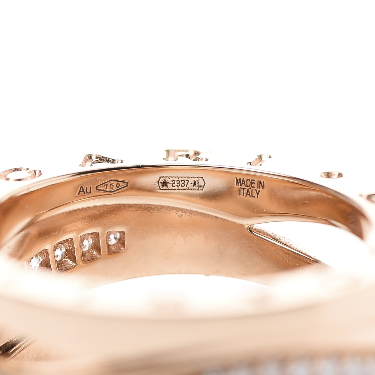 Bulgari 18K Rose Gold Diamond B.Zero1 Legend Pave Ring 52 6 5 of 7