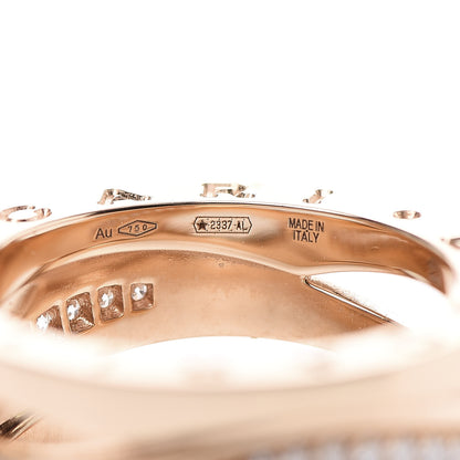 Bulgari 18K Rose Gold Diamond B.Zero1 Legend Pave Ring 52 6 5 of 7