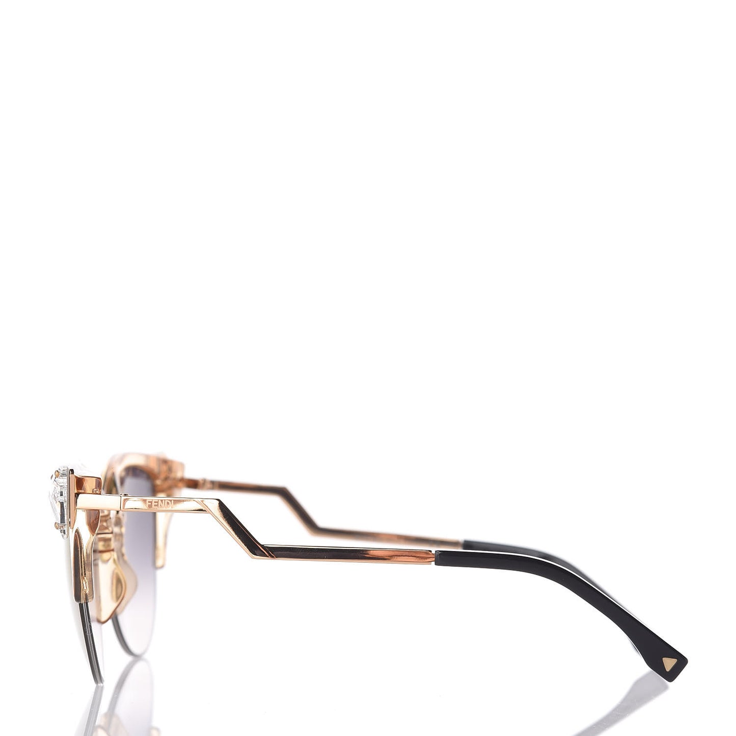 Metal Iridia Cat Eye Sunglasses FF 0041/S Gold