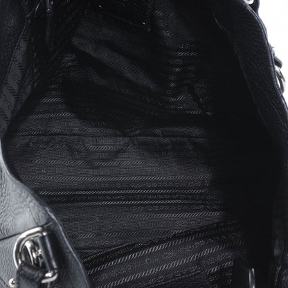 Prada Vitello Daino Shoulder Bag Black 5 of 10