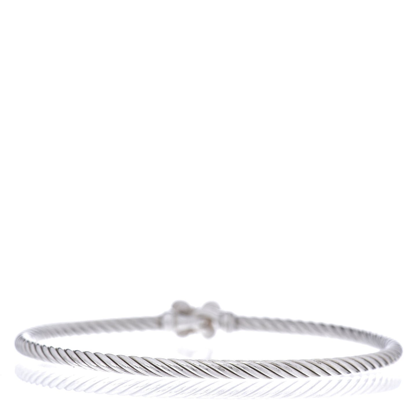 Sterling Silver Diamond 3mm Butterfly Cable Bracelet