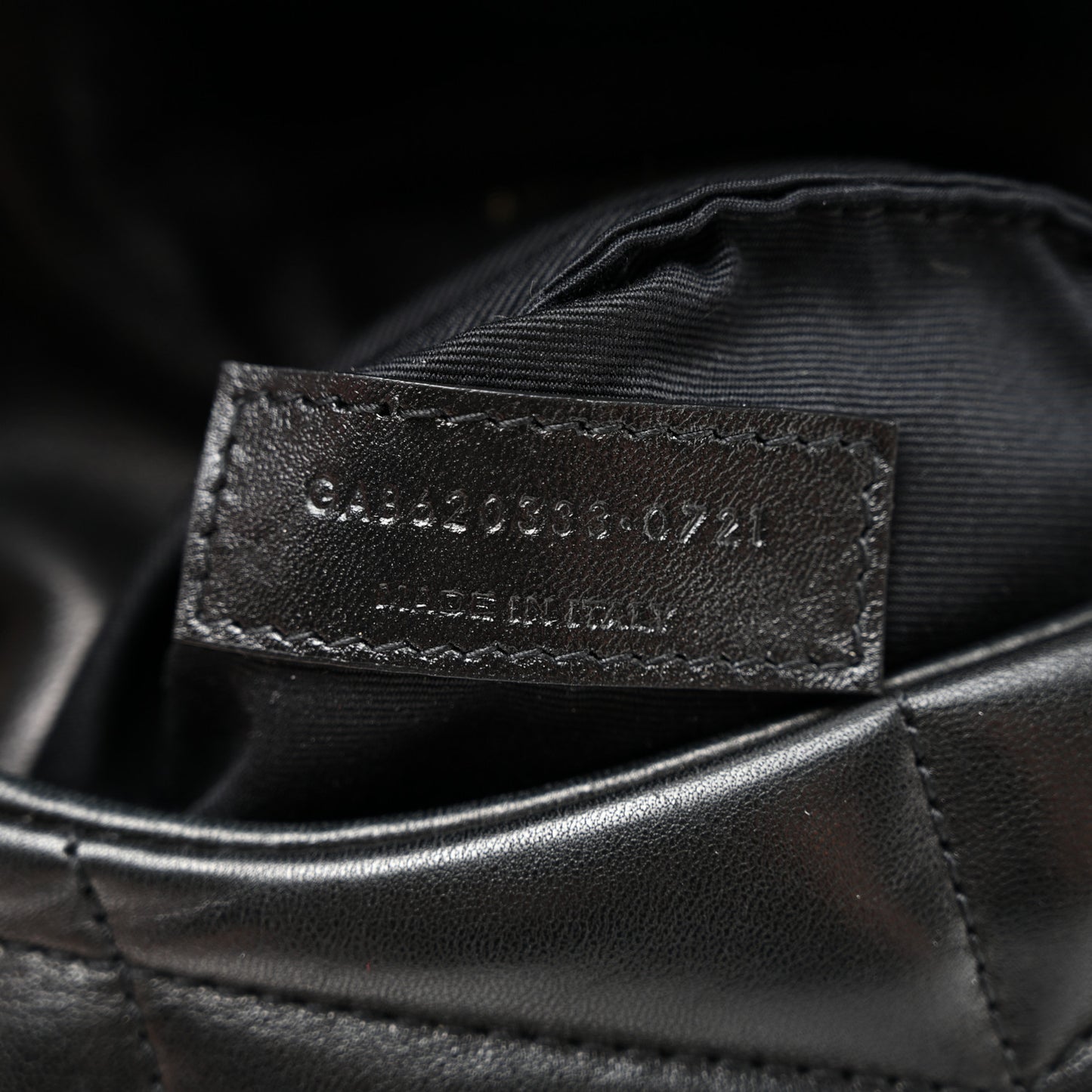 Lambskin Quilted Toy Loulou Puffer Monogram Chain Satchel Black