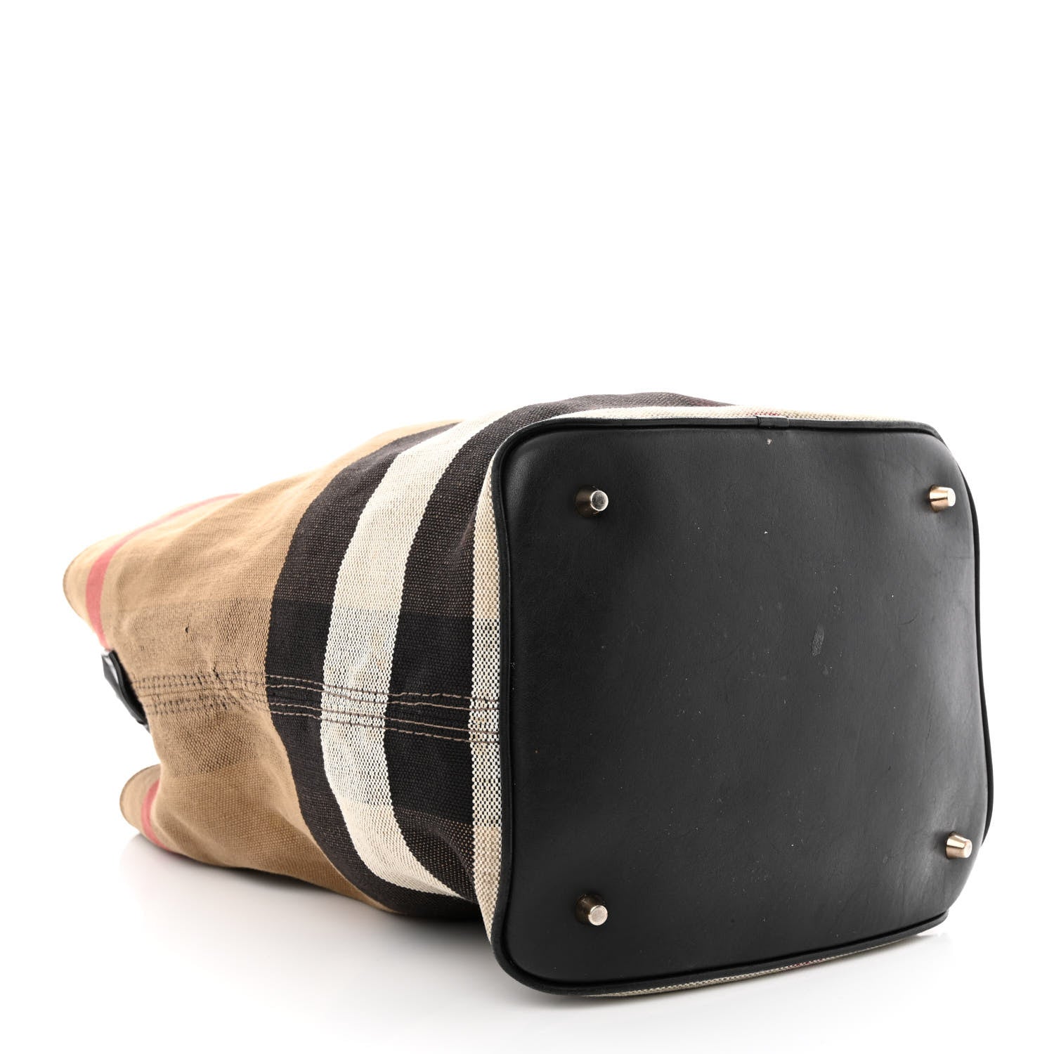 Burberry Canvas Mega Check Medium Ashby Hobo Black 5 of 25