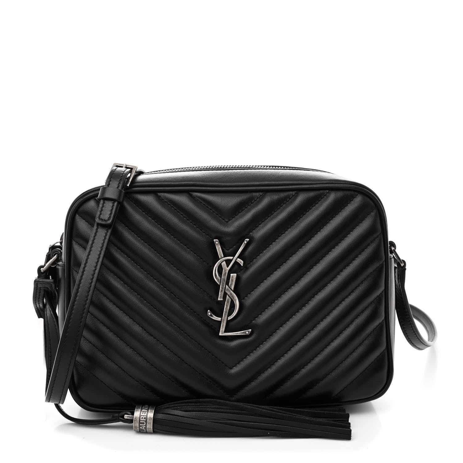 Saint Laurent Calfskin Matelasse Monogram Lou Camera Bag Black 1 of 11