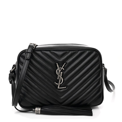 Saint Laurent Calfskin Matelasse Monogram Lou Camera Bag Black 1 of 11