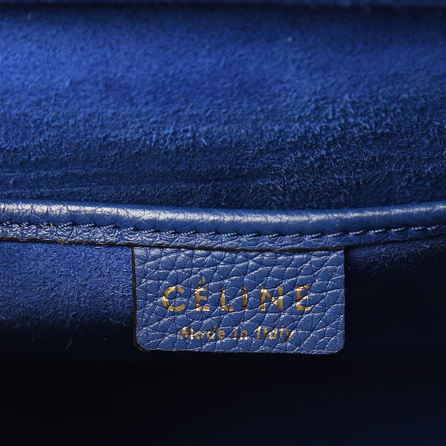 Drummed Calfskin Nano Luggage Indigo