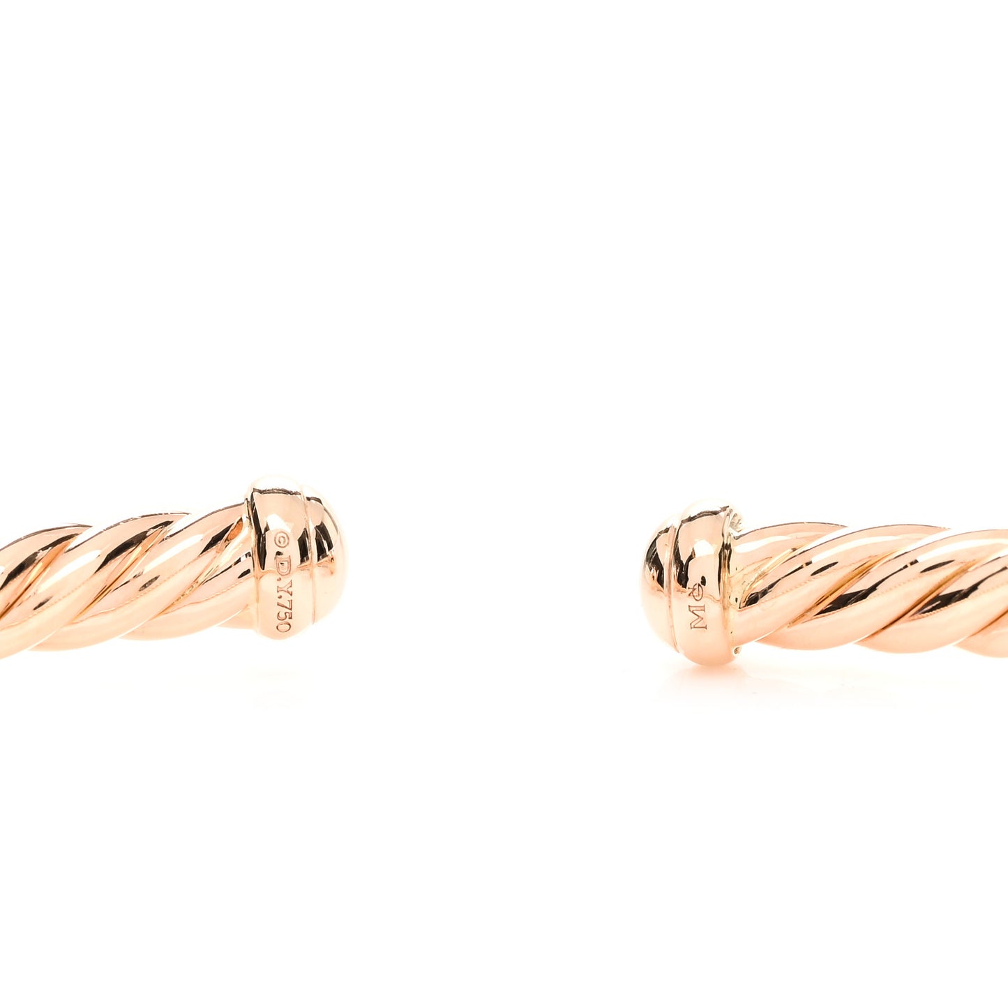 18K Rose Gold 4mm Cablespira Bracelet