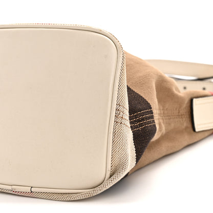 Burberry Canvas Mega Check Mini Ashby Tassel Crossbody  White 12 of 17