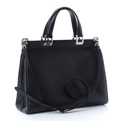 Gucci Grainy Calfskin Medium Zumi Top Handle Bag Black 2 of 8
