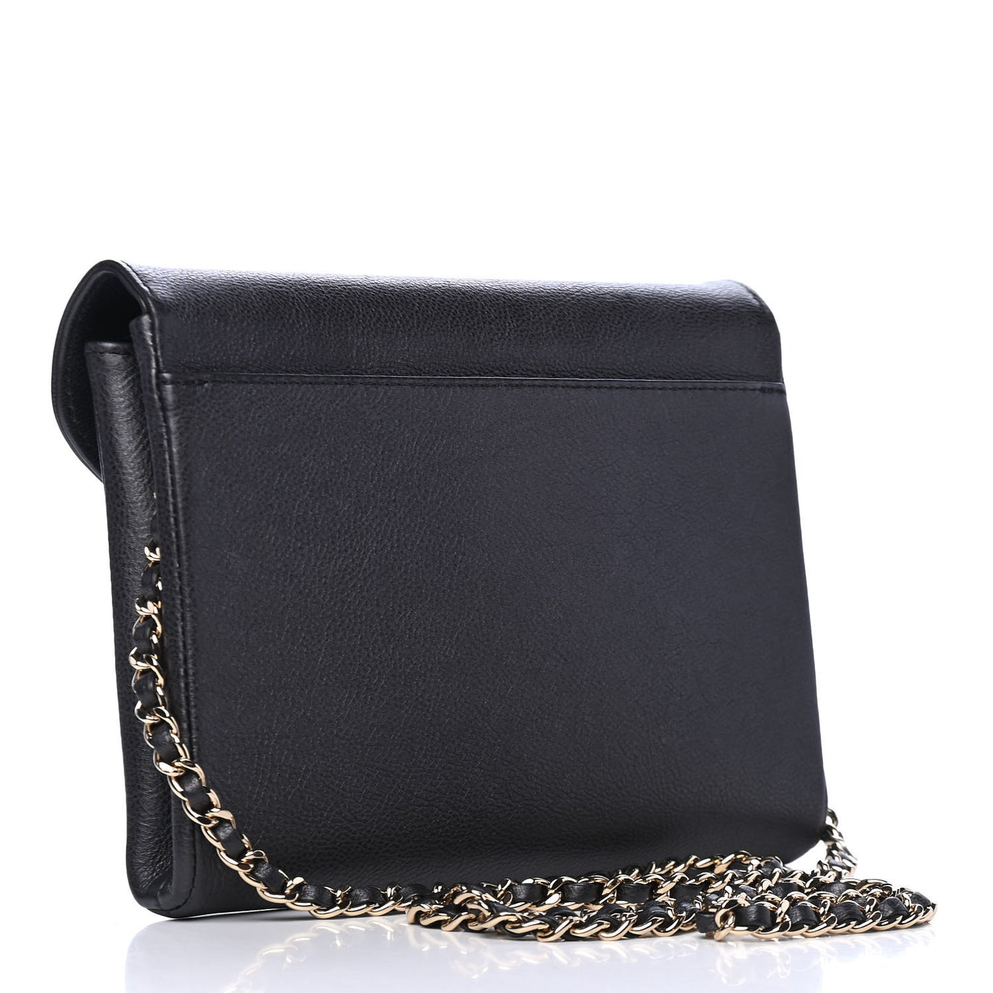 Calfskin Quilted Smart Pocket Crossbody Bag Black