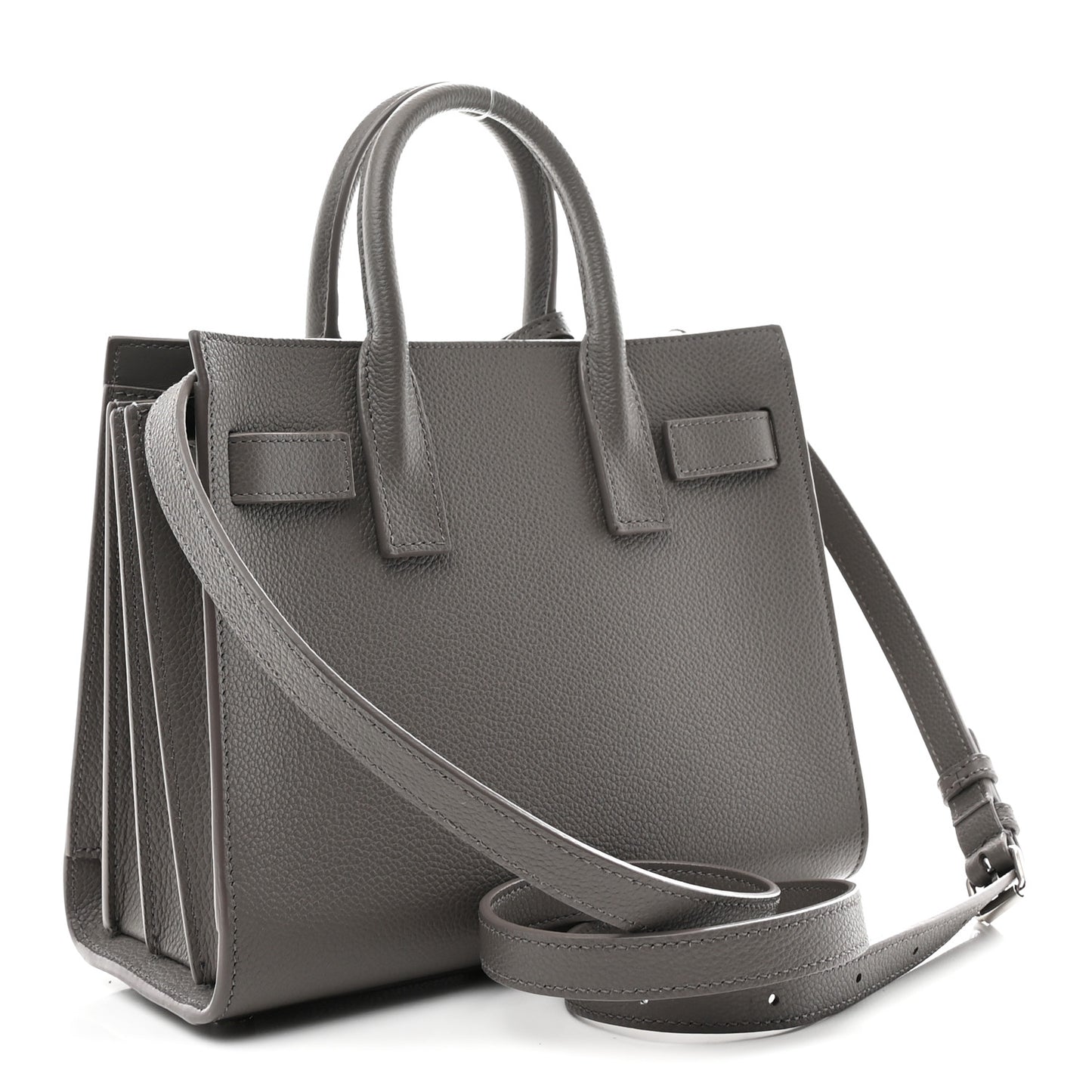 Grained Calfskin Nano Sac De Jour Fog