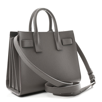 Saint Laurent Grained Calfskin Nano Sac De Jour Fog 3 of 10