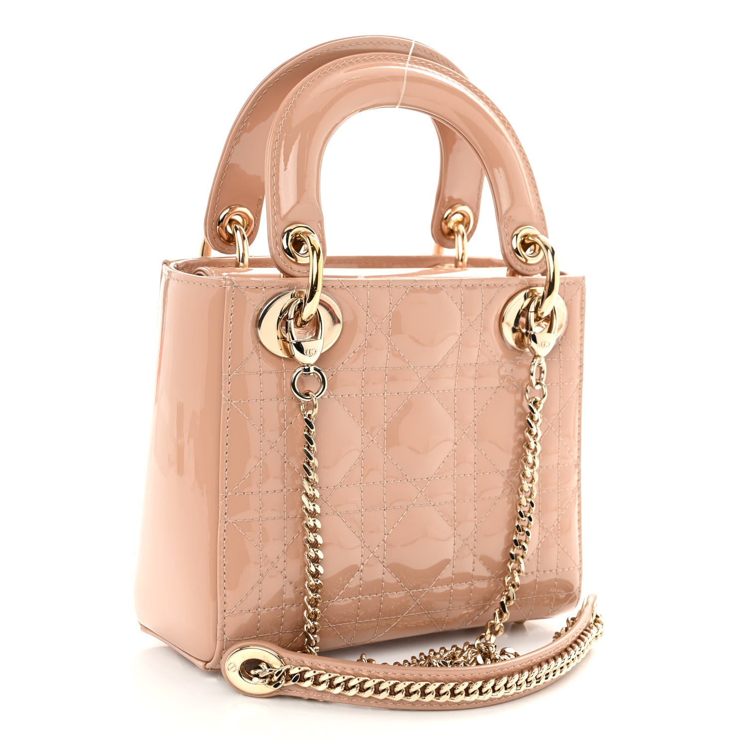 Christian Dior Patent Cannage Mini Lady Dior Light Pink 3 of 10