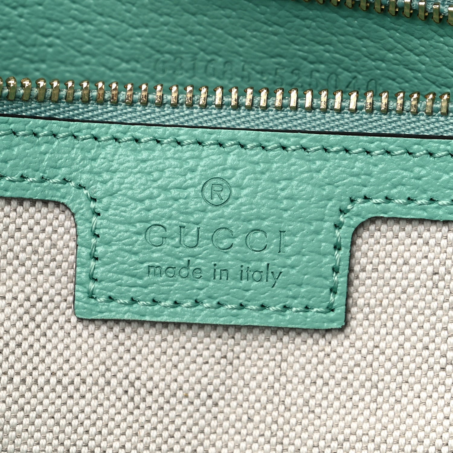 Gucci Monogram Jumbo GG Textured Dollar Calfskin Medium Ophidia Shopping Tote Beige Pepperlight Mint 6 of 10