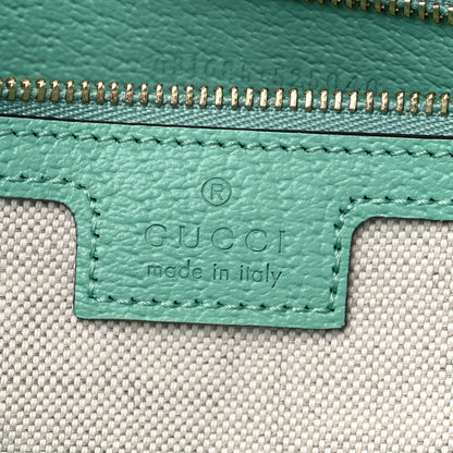 Gucci Monogram Jumbo GG Textured Dollar Calfskin Medium Ophidia Shopping Tote Beige Pepperlight Mint 6 of 10