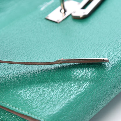 Hermes Chevre Mysore Kelly Longue Wallet Menthe 22 of 24
