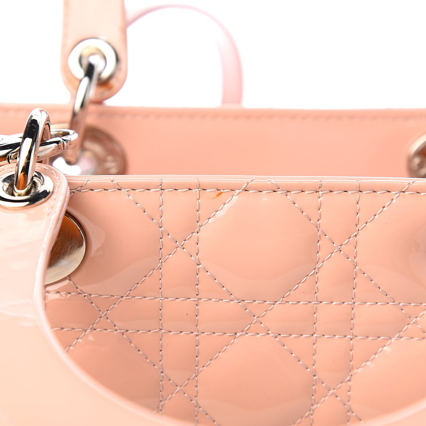 Patent Cannage Large Lady Dior Light Pink