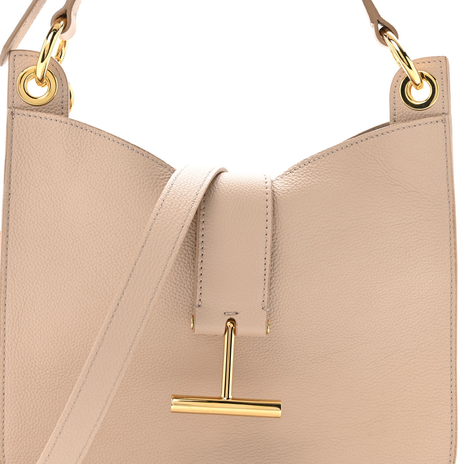 Tom Ford Grain Calfskin Small Tara Crossbody Beige 8 of 13