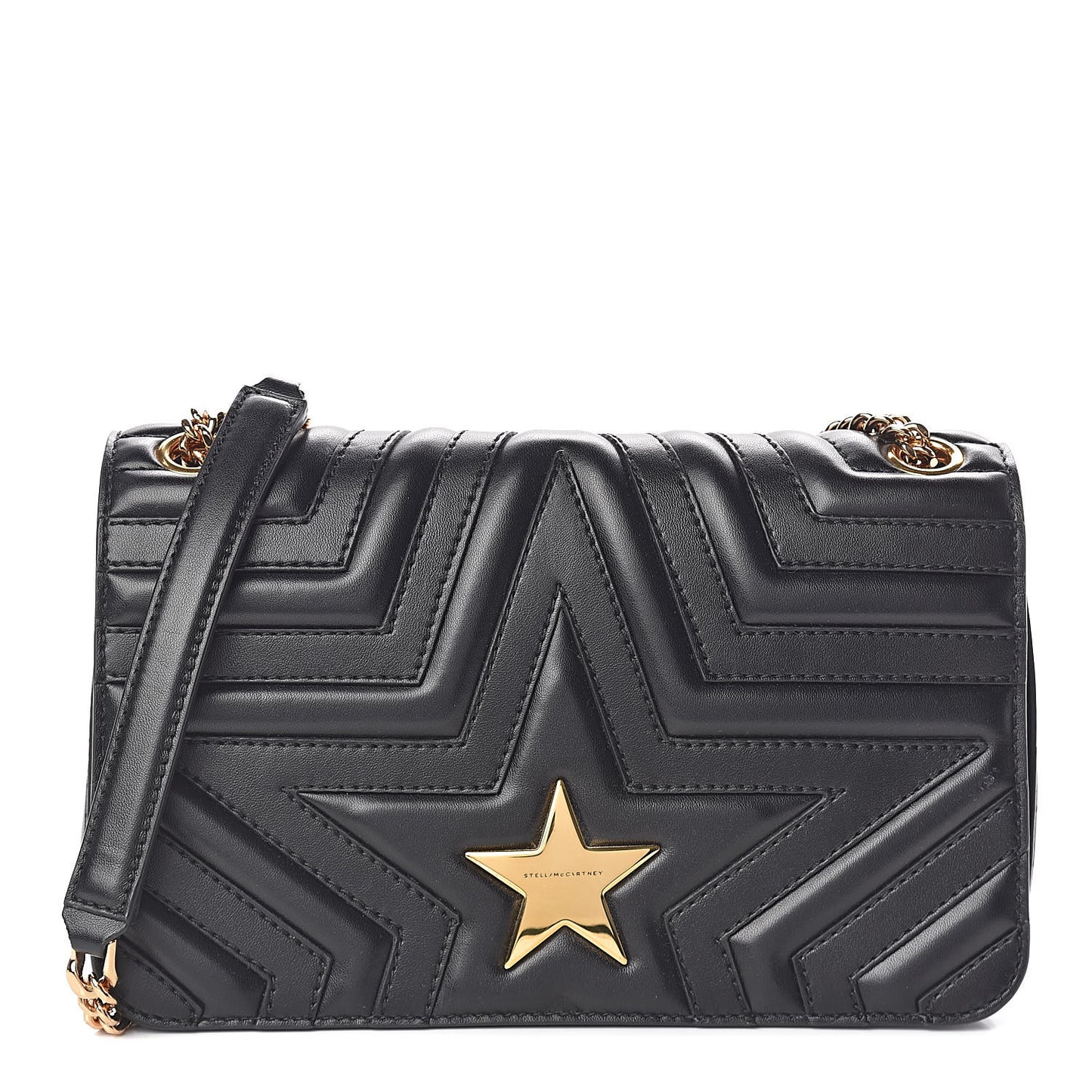 Alter Nappa Star Medium Flap Shoulder Bag Black