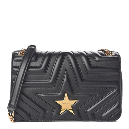 Stella McCartney Alter Nappa Star Medium Flap Shoulder Bag Black 1 of 12