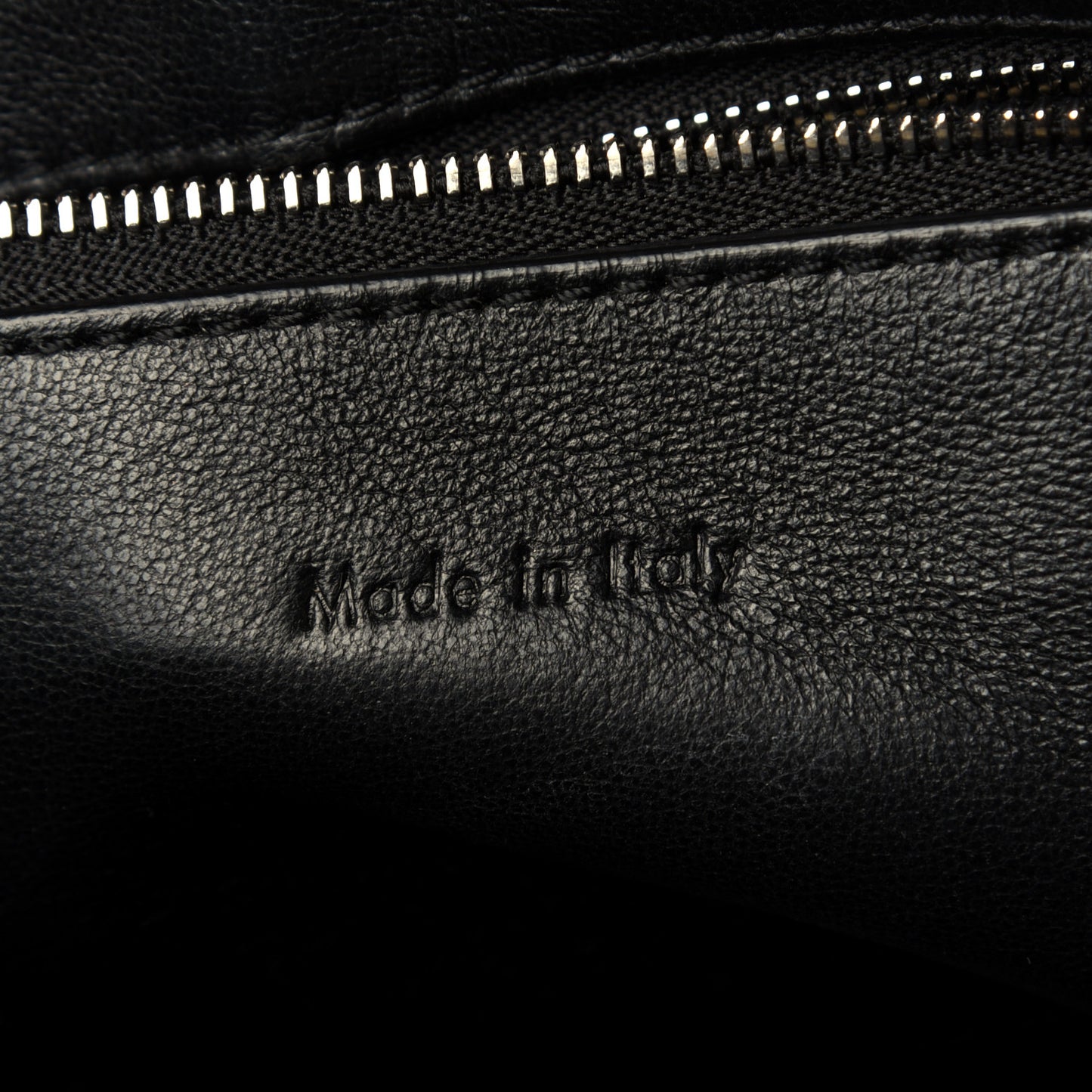 Grained Calfskin Medium Edge Shoulder Bag Black