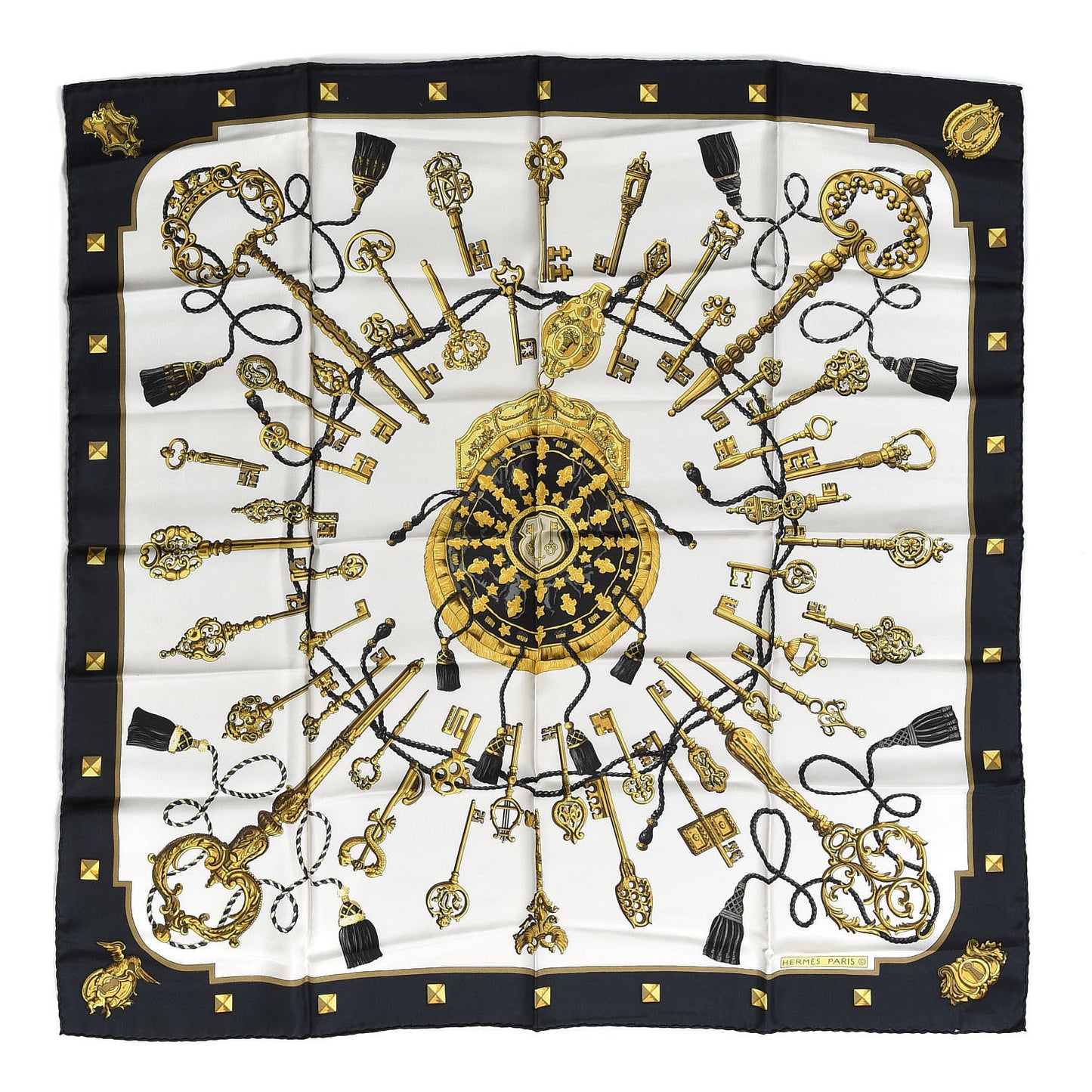 Silk Keys Les Cles Scarf 90