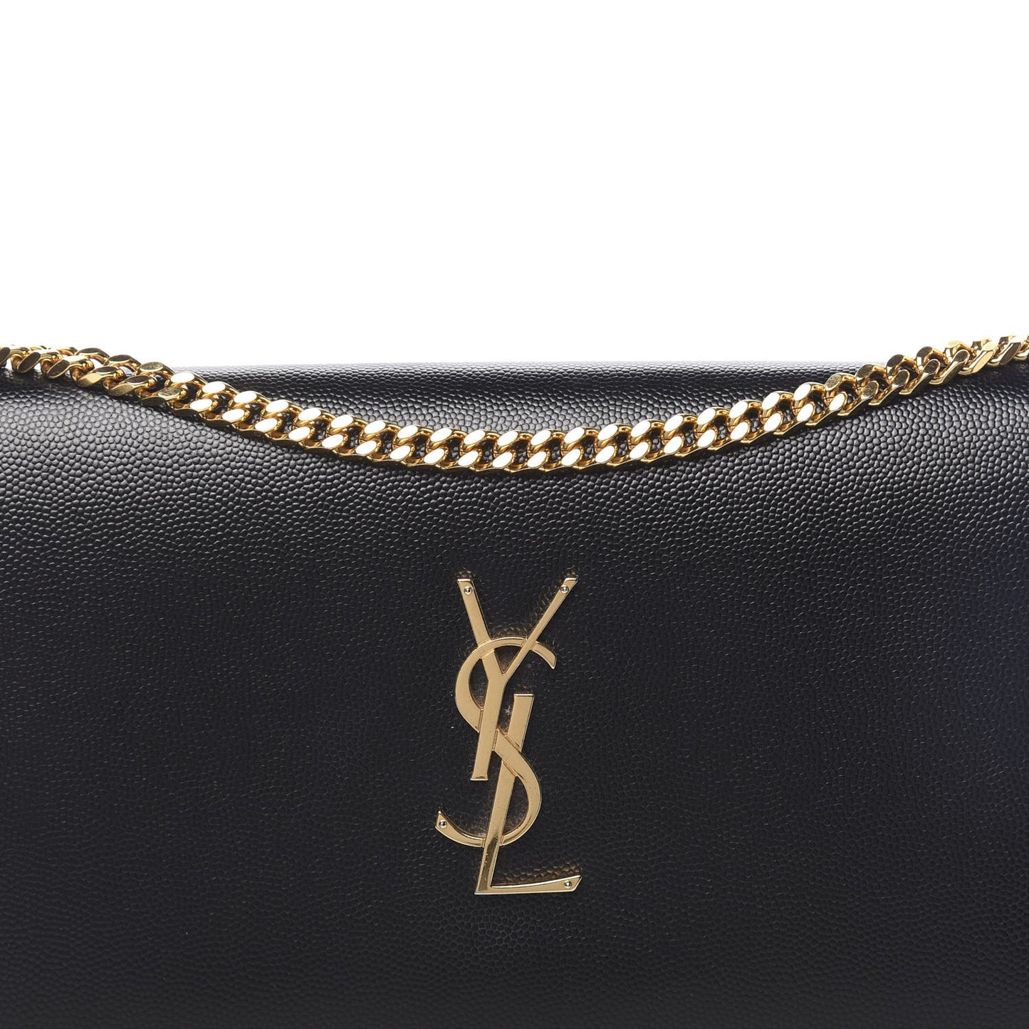 Grain De Poudre Monogram Chain Wallet Black