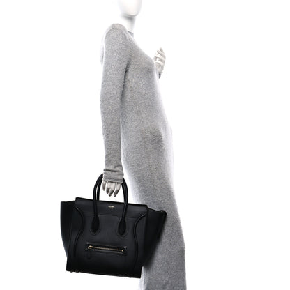 Celine Smooth Calfskin Mini Luggage Black 2 of 12