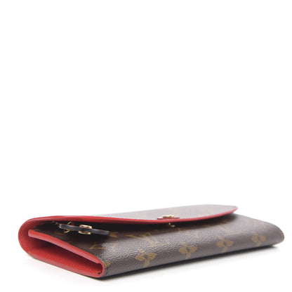 Louis Vuitton Monogram Bloom Flower Emilie Wallet Rouge 4 of 7